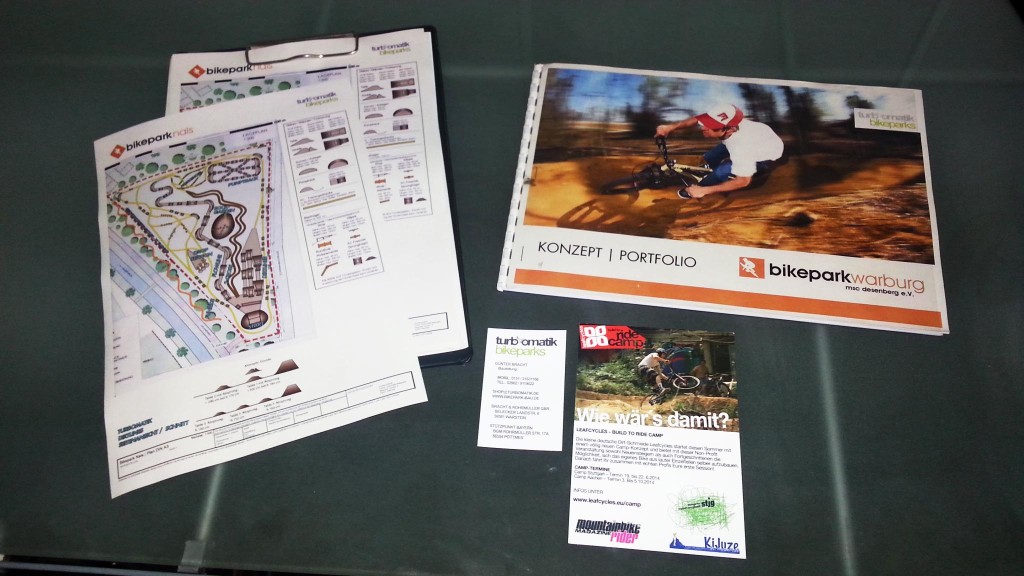 Streckenplan Bikepark / Planungsunterlagen