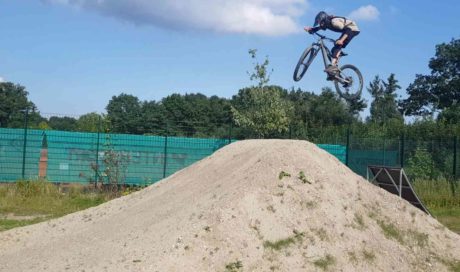 Erweiterung Dirtpark Ahaus, Tricksprung & Double Line, MTB Kicker Stahl- Holz